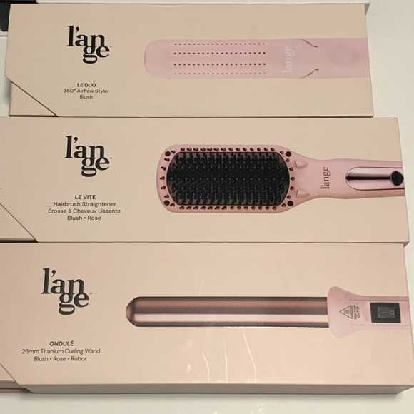 L’ange beauty tool hair ULTA M brush curling airflow 360  pink blush nwt iron - Picture 2 of 5